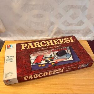 Vintage 1989 Parcheesi Board Game by MB - Complete Set !